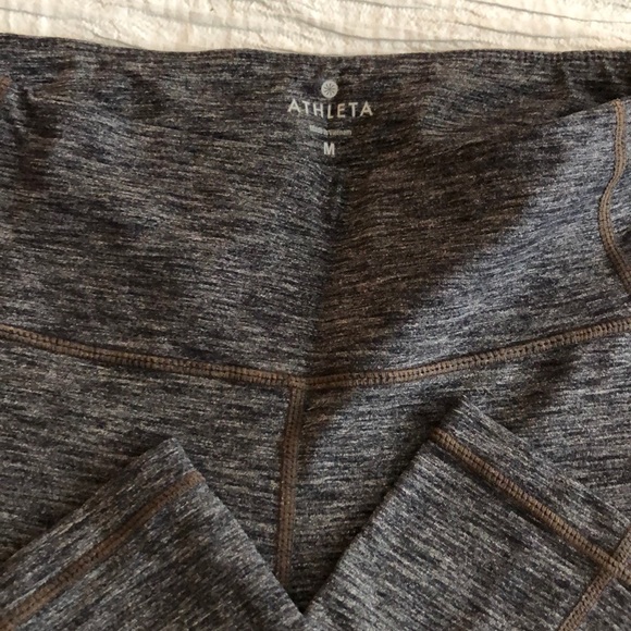 Athleta marled gray “bootleg “ yoga pants - Picture 2 of 6